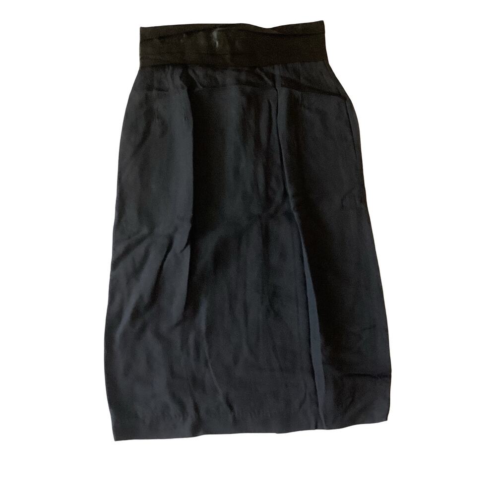 METRO Black Midi Pencil Skirt